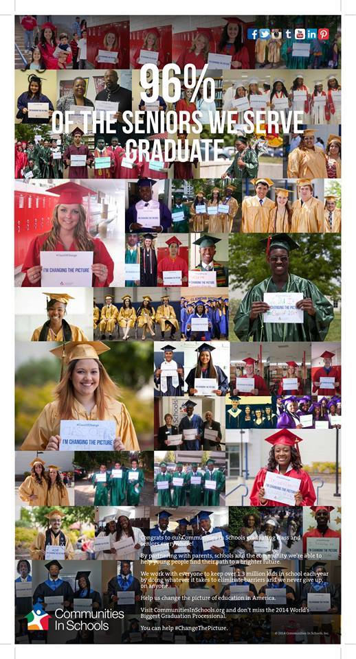 New York Times ad with montage of CIS 2014 high school graduates
