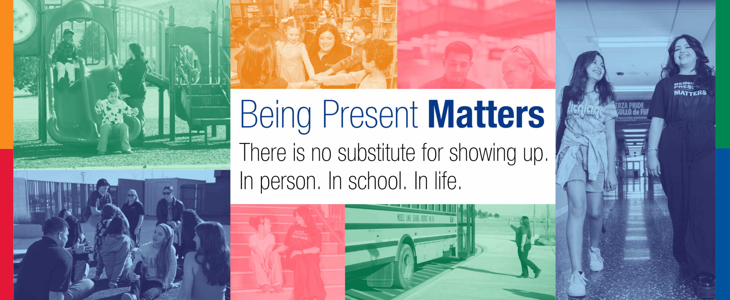 Being present matters. There's no substitute for showing up. In person. In school. In life.