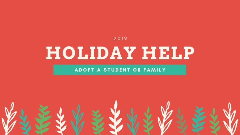 image that says, "holiday help"