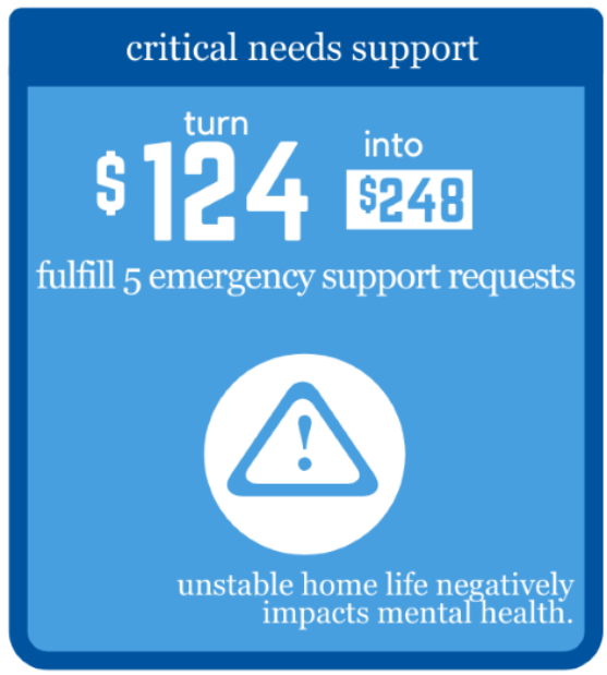 $124 can provide critical needs support