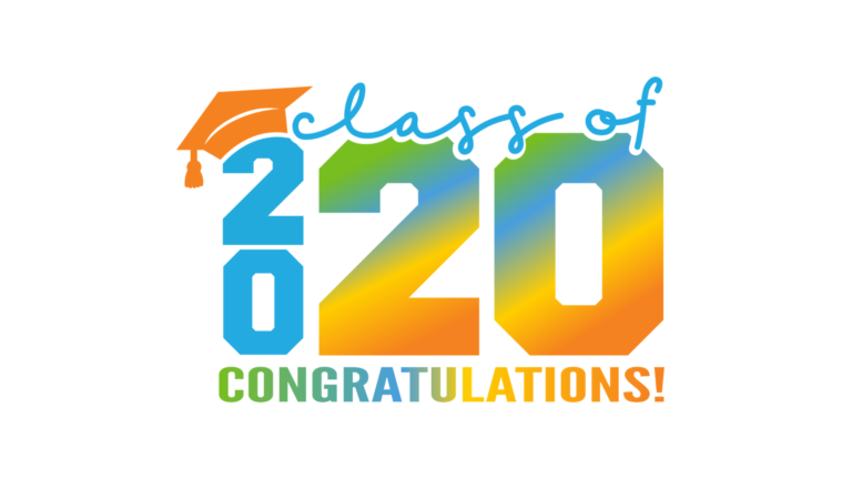 Class of 2020 congratulations banner.