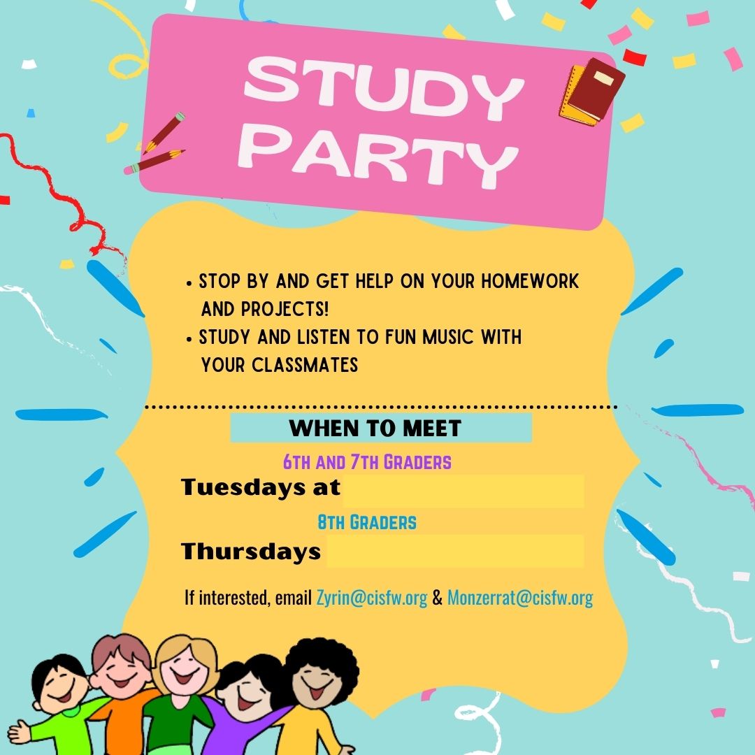 Study Party poster.
