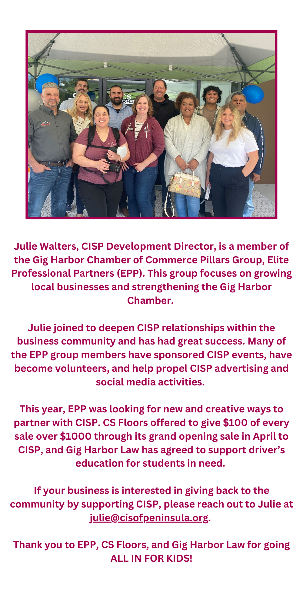 Julie Award Newsletter
